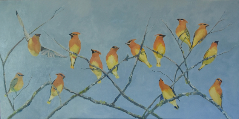 Cedar Waxwings II by artist Tammy Brown